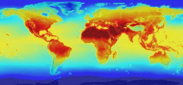 보기만해도 더운 열 지도. 출처 : NASA