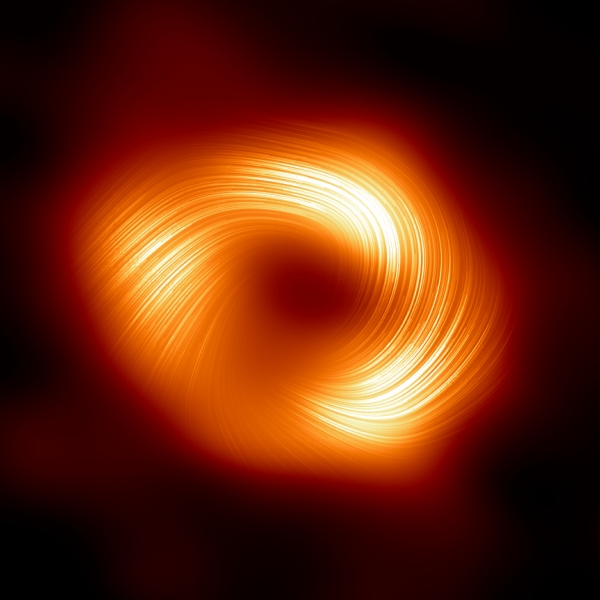 우리은하 중심에 위치한 초대질량블랙홀 편광 영상. 한국천문연구원 제공